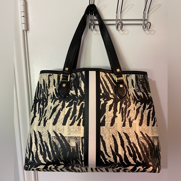 L.A.M.B. Newspaper / Animal Print Tote Bag - Picture 2 of 4